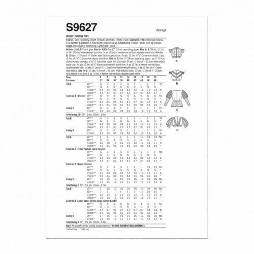Simplicity Sewing Pattern 9627, Costumes for Women, H5 (6-8-10-12-14) - Intermediate