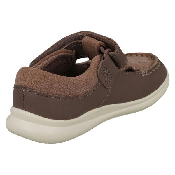Clarks Girls Clarks Spotty Detailed T-Bar Shoes Crest Moc
