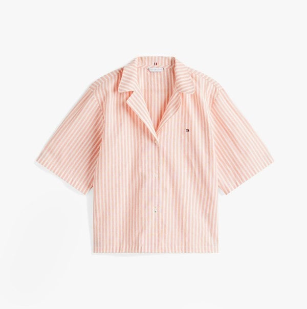 Tommy Hilfiger LINEN Relaxed Pyjama Set Womens Multicoloured