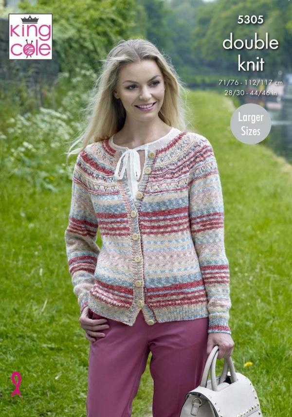 King Cole Drifter DK Knitting Pattern 5305, Cardigans, Sweaters for Women, 28 - 46 Inches