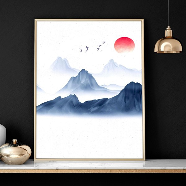 Zen decor for bedroom | set of 3 Japanese wall art prints