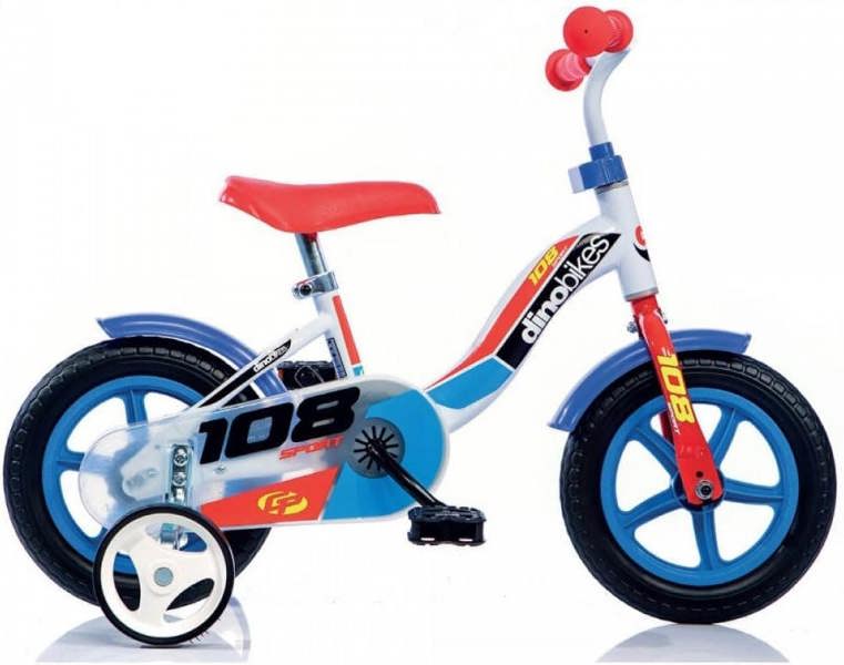 Dino Bikes Dino Sport 10" Kids Bike - White/Blue