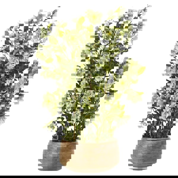 Hill Interiors Hellebore Artificial Potted Plant - Green/Taupe