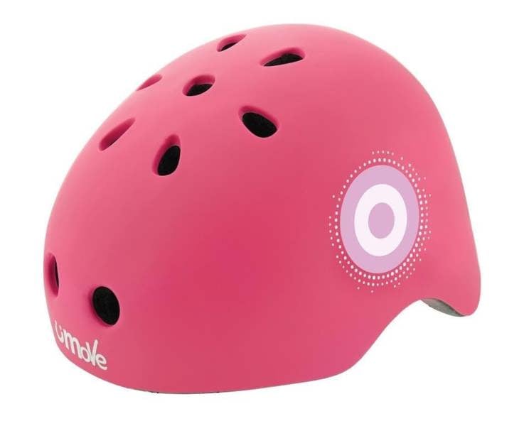MV Sports U-Move Neon Ramp Kids Safety Helmet 48-52cm Pink