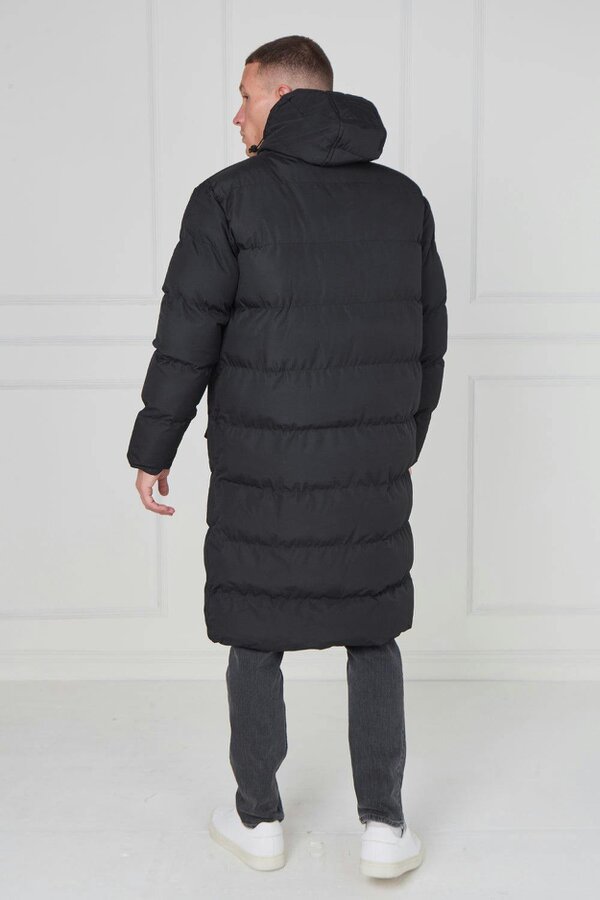 Heavyweight Longline Puffer Coat – Black