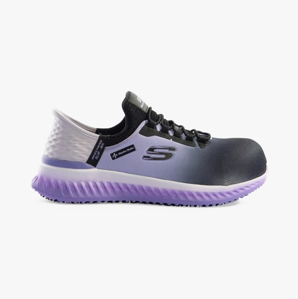 Skechers Work 108152EC TILIDO - OMBRAY Womens Safety Trainers Black/Purple