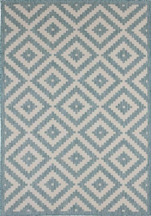 Diamond Design Aqua Outdoor Rug | The Rugs