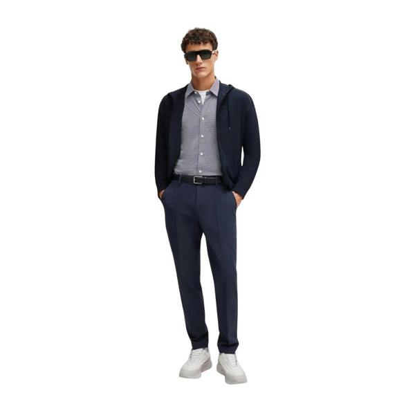 Boss Mens P-Olson Hooded Shirt - Dark Blue - 