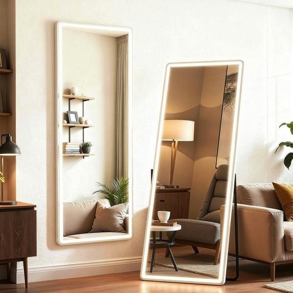 Gr8 Home Smart Full Length Dressing Mirror With LED Lights Floor Standing Or Wall Mounted