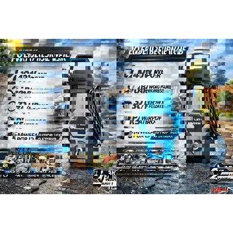 ProKleen Pro-Kleen Pressure Washer Jet Wash Power Electric High Performance Cleaner Fixed Brush 13" Patio Cleaner & Karcher Lance 1400W