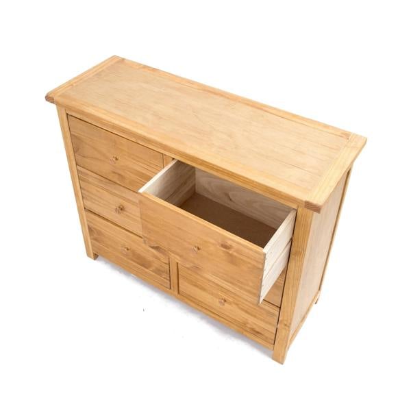 Cabinet Bits Lugo 6 Drawer Chest of Drawers Wood Knob