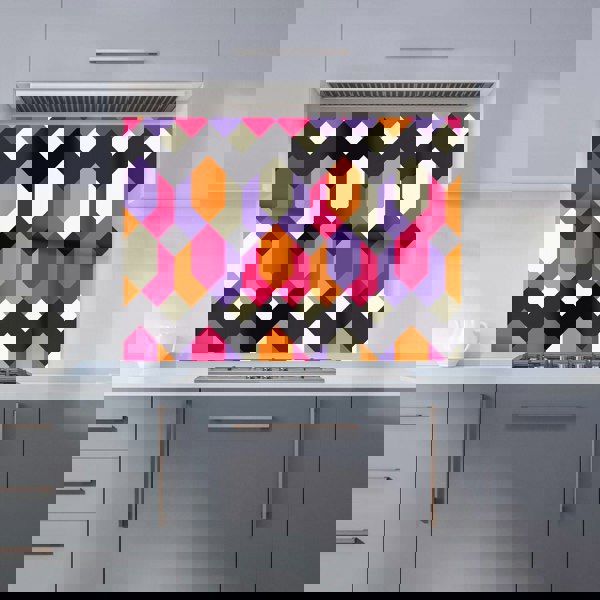 Warren Reed - Designer Coloured Abstract Pattern Kitchen Splashback