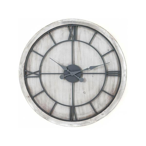 Hill Interiors Williston Wall Clock - White/Silver - 