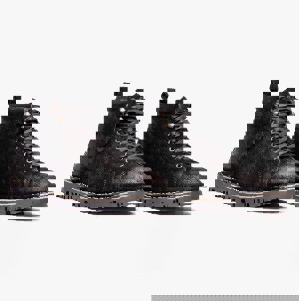 Popps 1961 MOD Mens Suede Boots Black