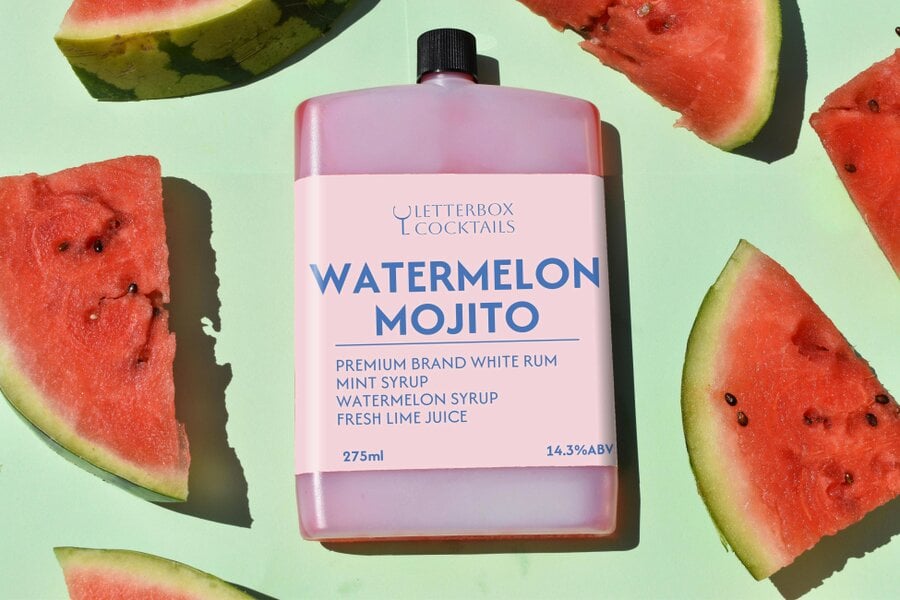 Letterbox Cocktails Watermelon Mojito Mini Cocktail - 100ml Letterbox Gift