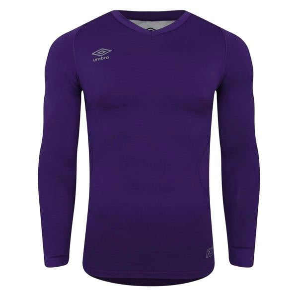 Umbro Mens Elite V Neck Base Layer Top - Bright Purple - 