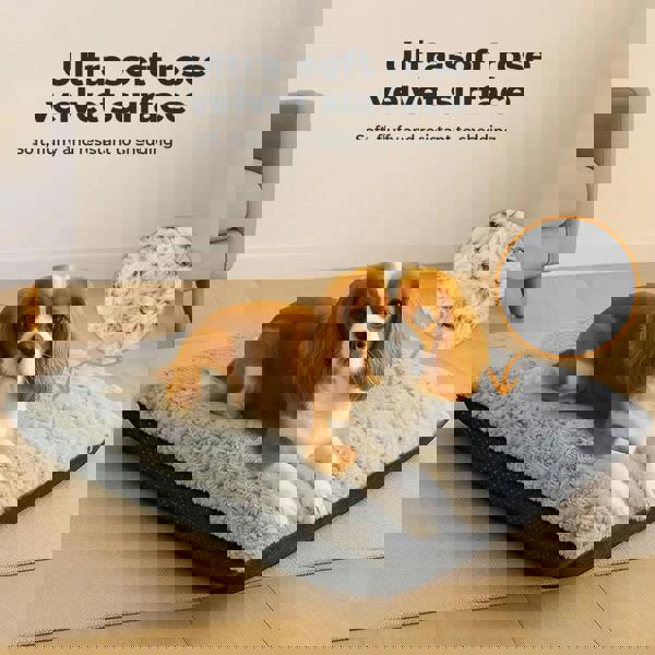 Skylos Pet Bed Cushion Small Dog Calming Bed Waterproof Machine Washable Cover