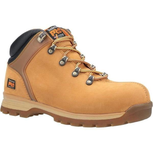 Timberland Pro Splitrock XT Mens Composite Toe Work Safety Boots, tan work boot with sturdy sole and protective toe cap.