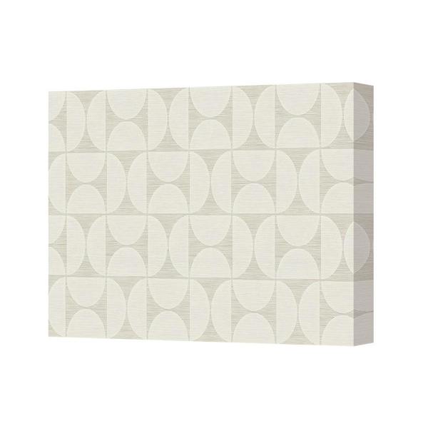 Benjamin Tate Design Beige Circular Pattern Canvas Wall Art For Modern Home Decor