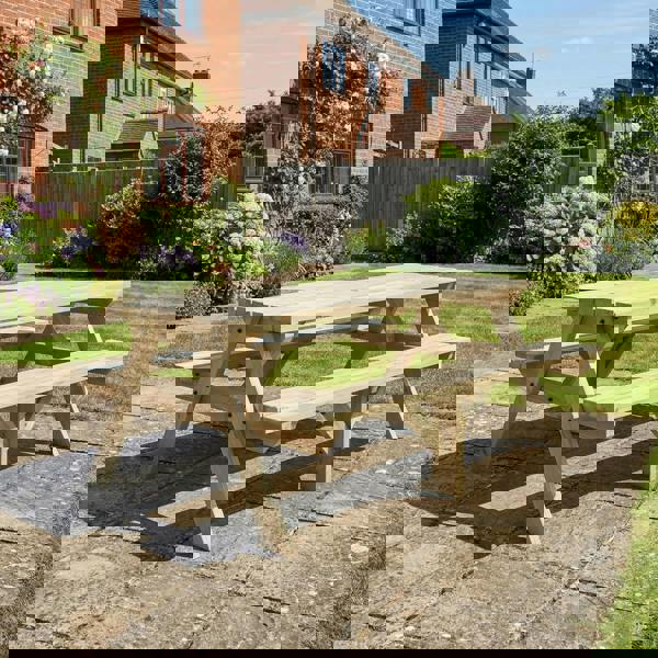 Arbor Garden Solutions Fortem Pub Style Picnic Table Benches Set