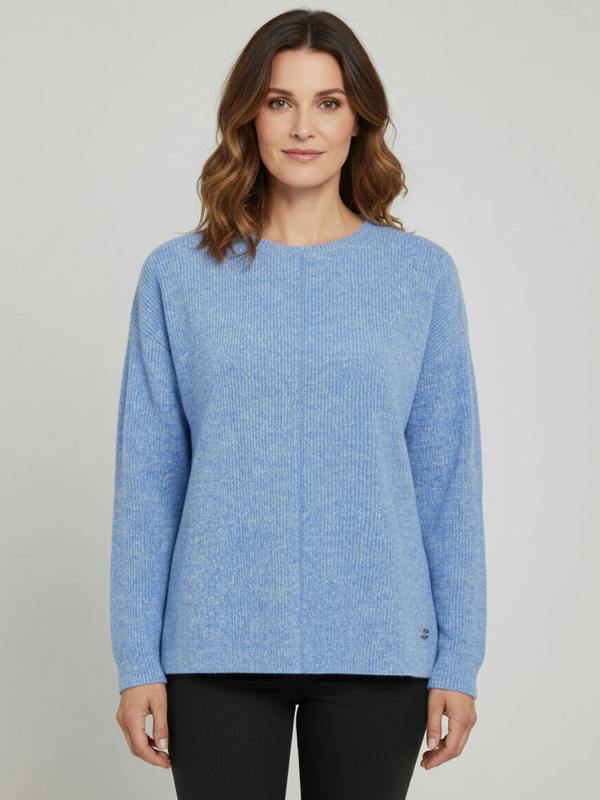 PennyPlain Crew Nk Long Sleeve - Cornflower