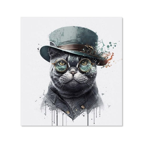 Warren Reed - Designer British Shorthair Cat Splashart Kitchen Splashback