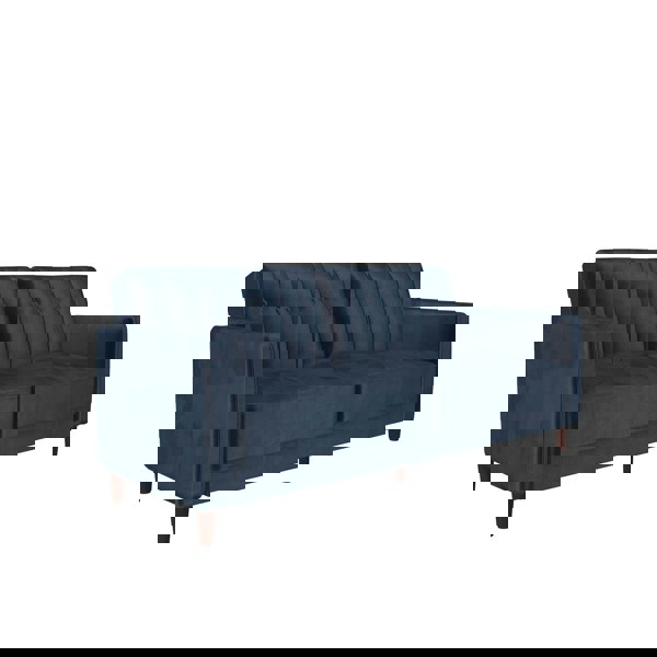 Dorel Home Pin Tufted Transitional 3 Seater Sofa Bed - Velvet Blue