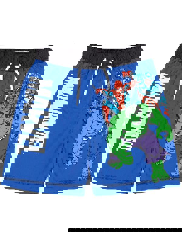 Marvel Boys Blue Spiderman, Hulk & Captain America Swim Shorts