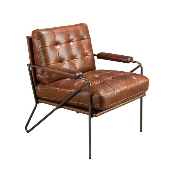 Angel Cerdá Cognac brown leather armchair 5166