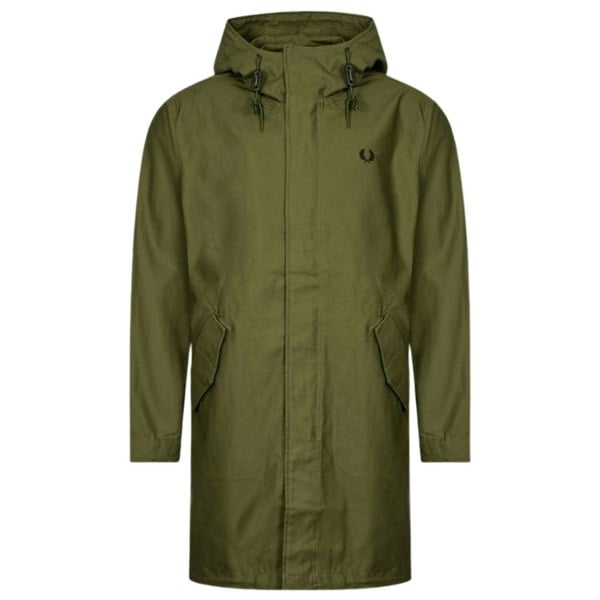 Fred Perry Hooded Shell Parka Jacket - Green