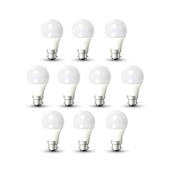 ENER-J Pack of 10 A60 B22 LED Light Bulb, Bayonet Cap (BC) 9W A60, Equivalent to 100W, Ultra Bright 800Lm Non-Dimmable - 3000K