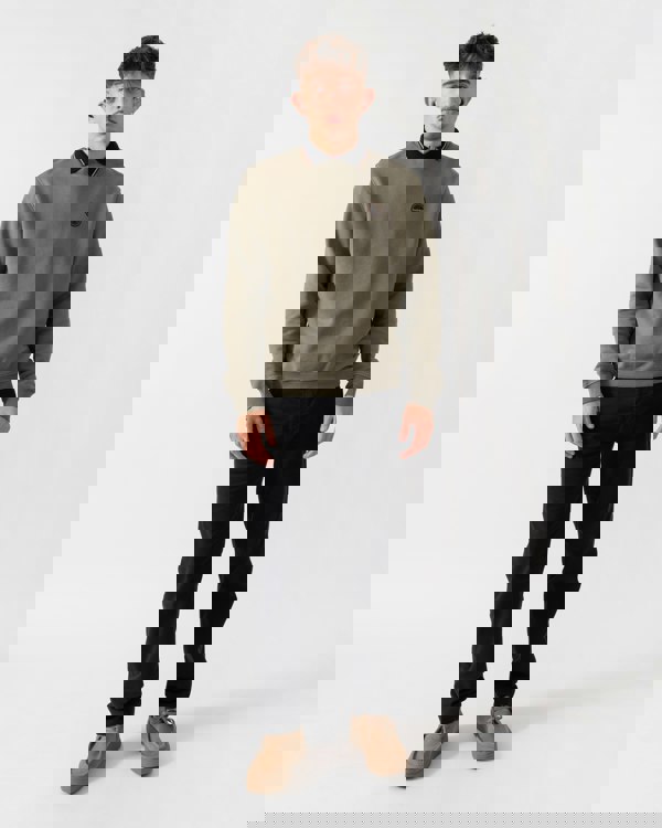 Napapijri Badge Mens Crew Neck Sweatshirt - Tea Leaf G0A