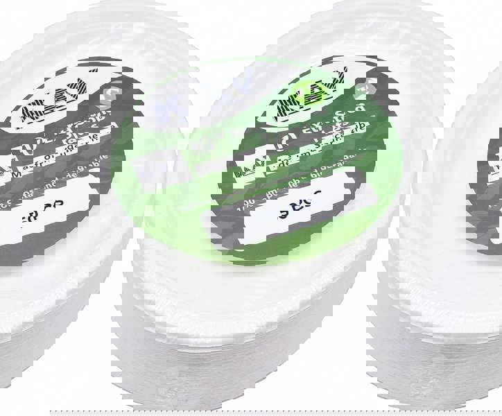 KAV 10 Inch Biodegradable Bagasse Plates - Disposable Super Rigid Sugarcane Fiber, Compostable Plates, Ideal for Parties, BBQs, Picnics, Weddings