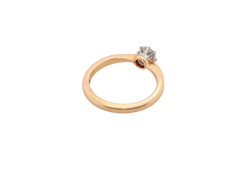 A solitaire Diamond Ring rear aspect