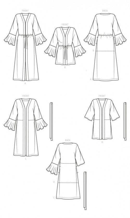 Simplicity Sewing Pattern 9602, Dresses, Jackets, Robes for Women, H5 (6-8-10-12-14) - Intermediate