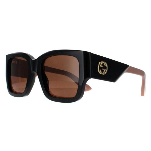 Gucci Sunglasses GG1663S 004 Black with Nude Pink Brown