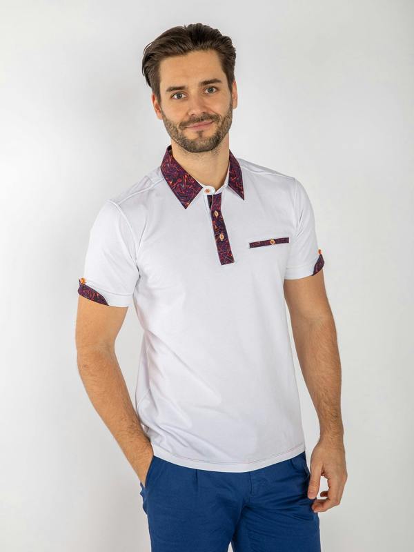 SIGNATURE POLO SHIRT WITH SHIMMER INSERT - Claudio Lugli Shirts