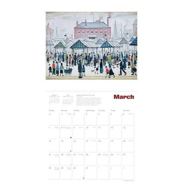 L S Lowry Calendar 2027, Wall Calendars, Month To View, Art, Gift