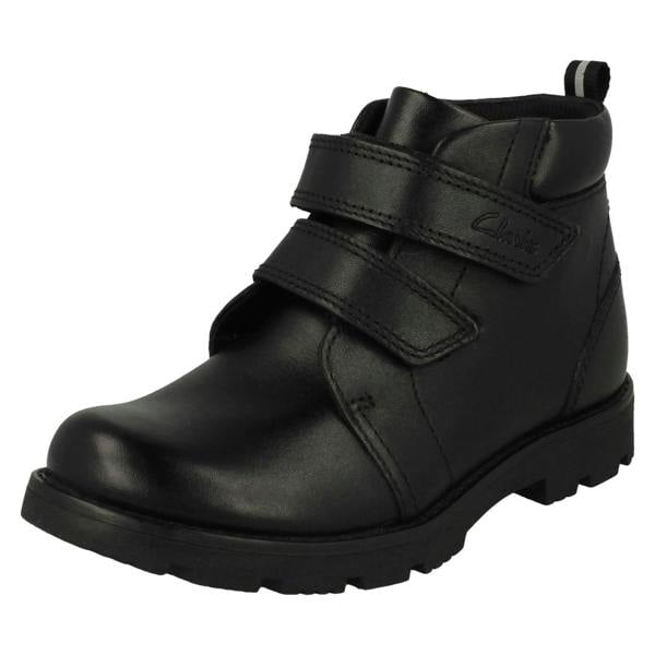 Clarks Boys Clarks Lightweight Hook & Loop Fastening Ankle Boots Heath High