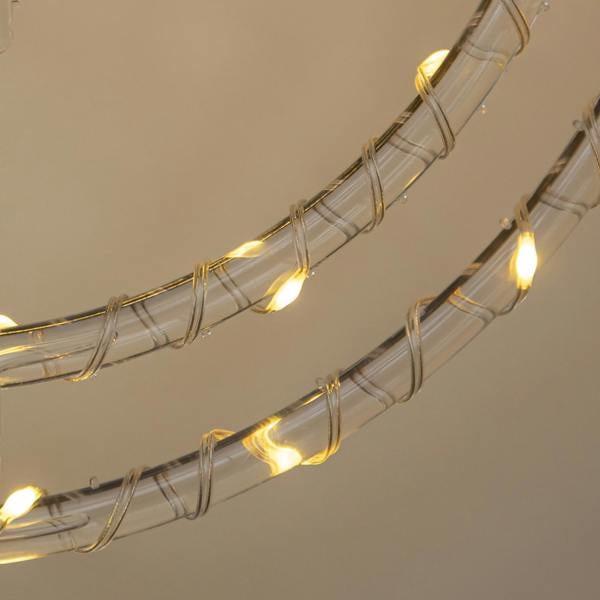 Samuel Alexander 34cm Light Up Christmas Snowflake Ring with Warm White LEDs