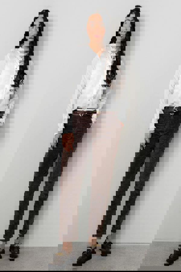 Lily & Me Brookend Stretch Cord Trouser Chocolate