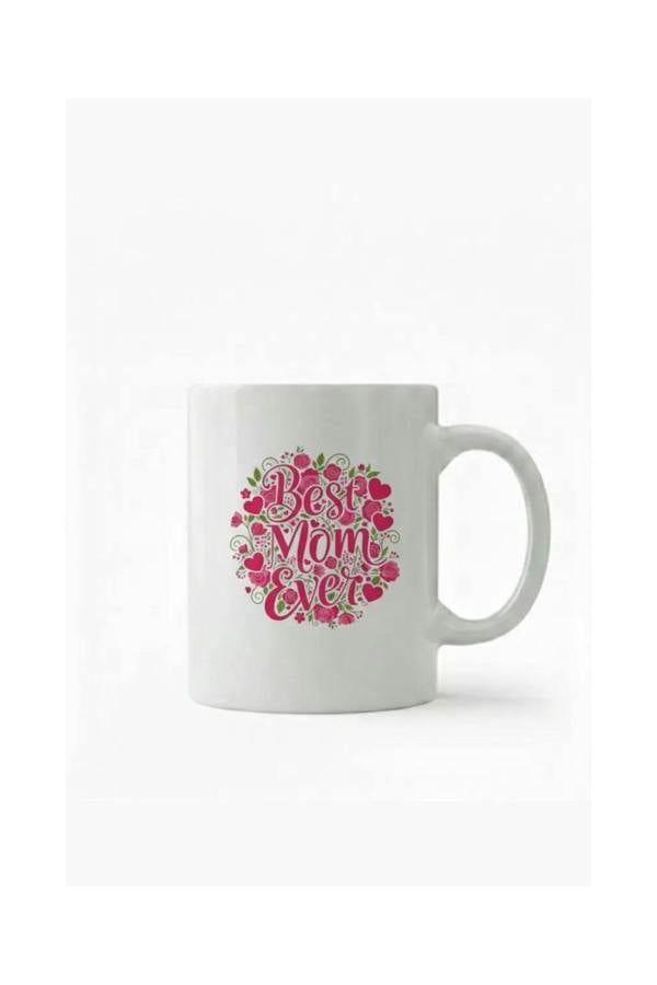 Dyzi Best Mom Ever Floral 11oz Ceramic Mother's Day Mug