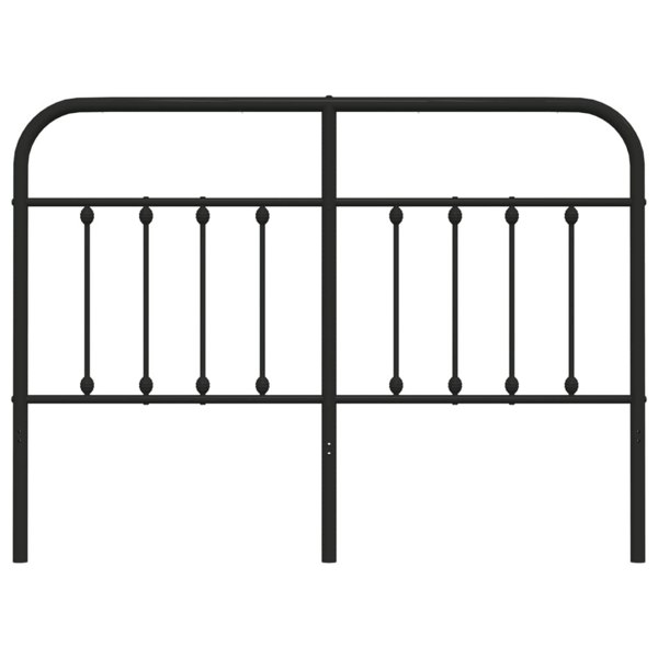Berkfield Metal Headboard Black 135 cm