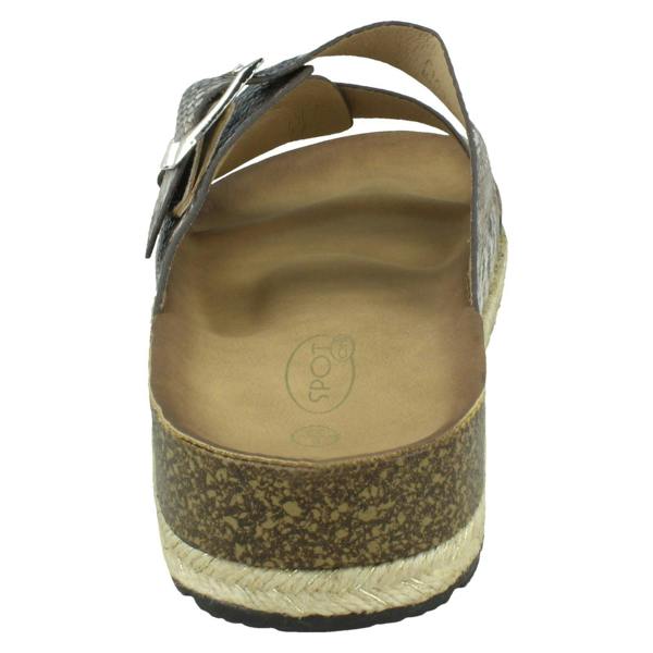 Spot On Ladies Spot On Snake Print Mules F10956
