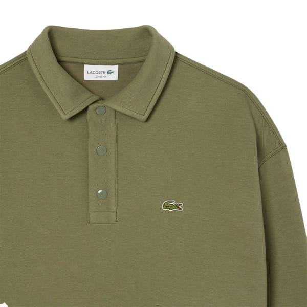 Lacoste Mens Pique Loose Sweatshirt - Green - 