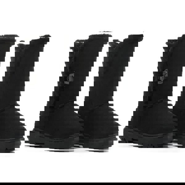 VIVA Freya: Womens Single Button Faux Fur Lining Mid-Calf Winter Boots