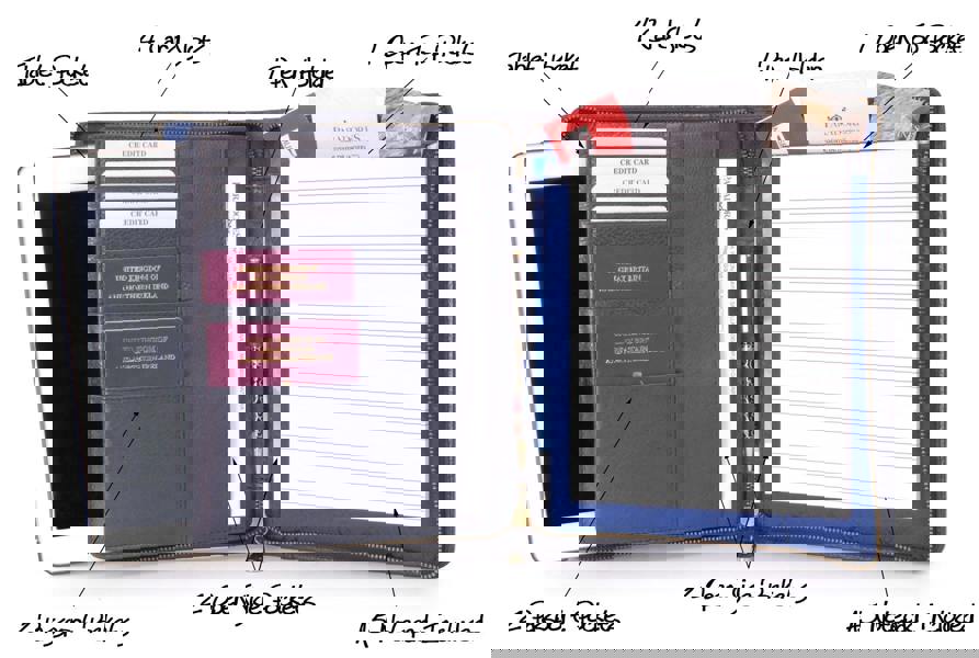 Catwalk Collection Handbags Angela - A5 Zip Folder