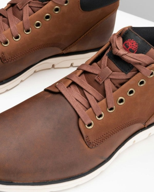 Timberland Bradstreet Leather Mens Chukka Boot - Red Brown