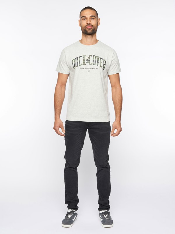 Duck and Cover Shaffer T-Shirt - Grey Marl