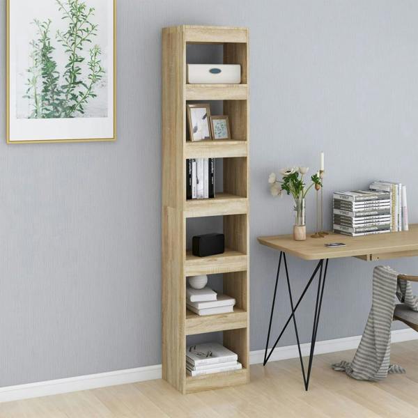 Berkfield Book Cabinet/Room Divider Sonoma Oak 40x30x198 cm